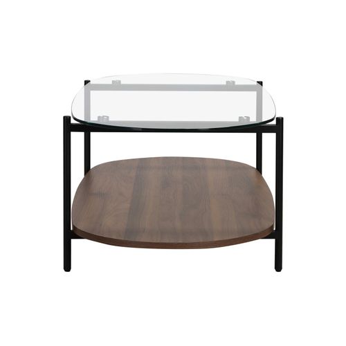 Table Basse Moderne Ovale L 120 Cm En Verre Transparent