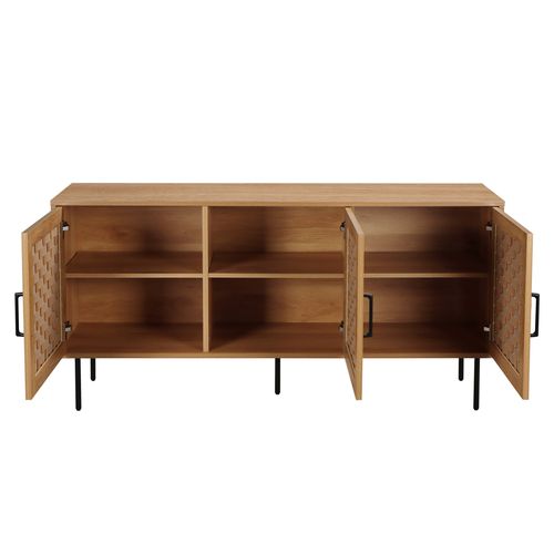 Buffet 3 Portes Scandinave Rectangulaire L150 Cm Bois