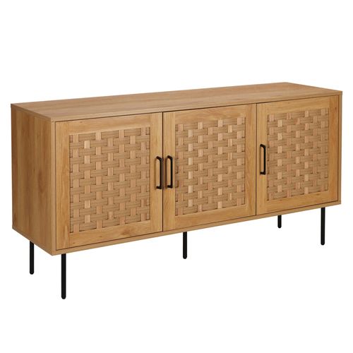 Buffet 3 Portes Scandinave Rectangulaire L150 Cm Bois