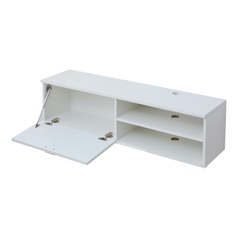 Meuble TV Suspendu 120 Cm Moderne Blanc