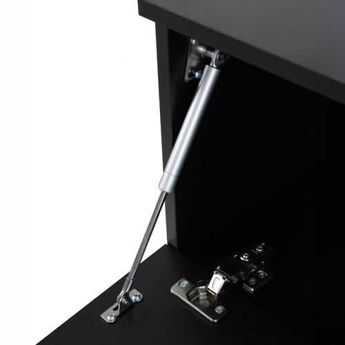 Meuble TV Suspendu 120 Cm Moderne Noir