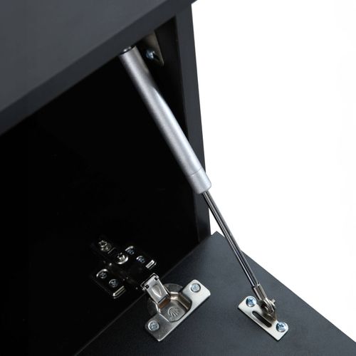 Meuble TV Suspendu 200 Cm Moderne Noir