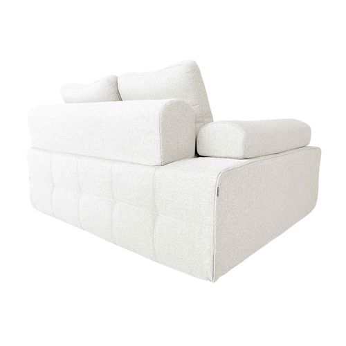 Fauteuil Droit Pour Canapé Compressé En Tissu Écru L 140 Cm Snuggy