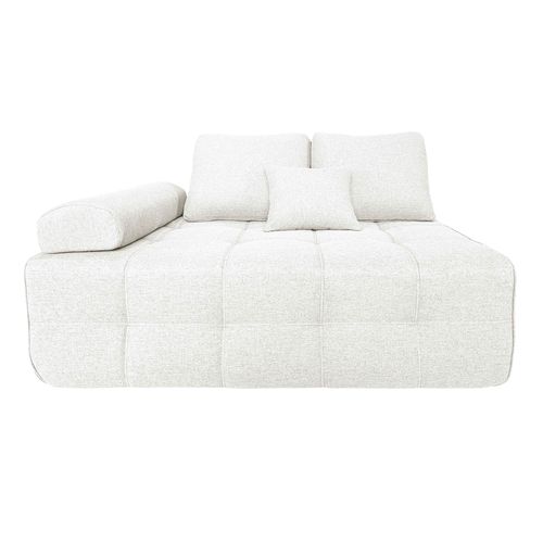Fauteuil Droit Pour Canapé Compressé En Tissu Écru L 140 Cm Snuggy