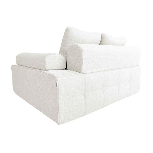 Fauteuil Gauche Pour Canapé Modulable En Tissu Écru L 140 Cm Snuggy
