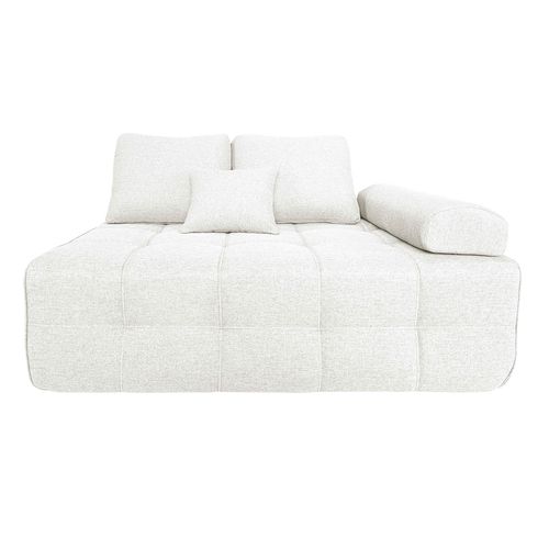 Fauteuil Gauche Pour Canapé Modulable En Tissu Écru L 140 Cm Snuggy