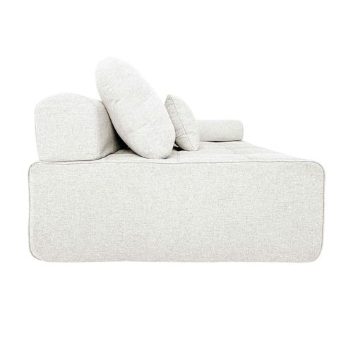 Fauteuil Gauche Pour Canapé Modulable En Tissu Écru L 140 Cm Snuggy