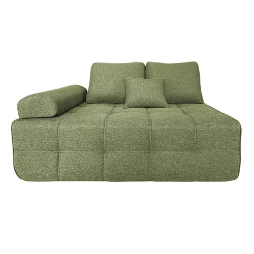 Fauteuil Droit Pour Canapé Modulable En Tissu Vert L 140 Cm Snuggy