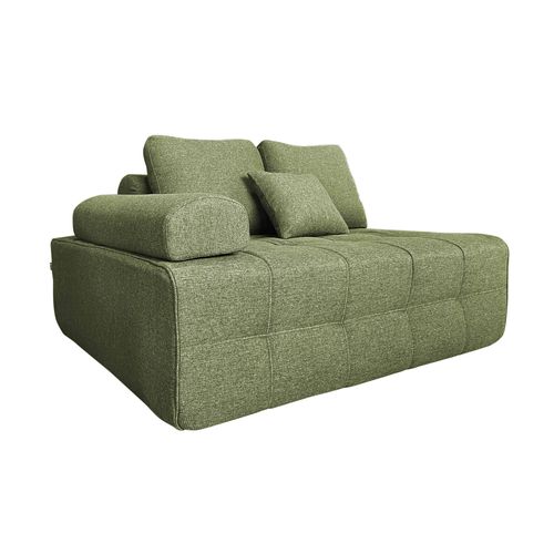 Fauteuil Droit Pour Canapé Modulable En Tissu Vert L 140 Cm Snuggy