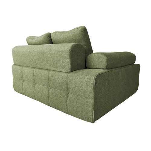Fauteuil Droit Pour Canapé Modulable En Tissu Vert L 140 Cm Snuggy