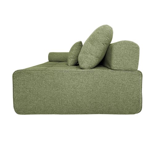 Fauteuil Droit Pour Canapé Modulable En Tissu Vert L 140 Cm Snuggy