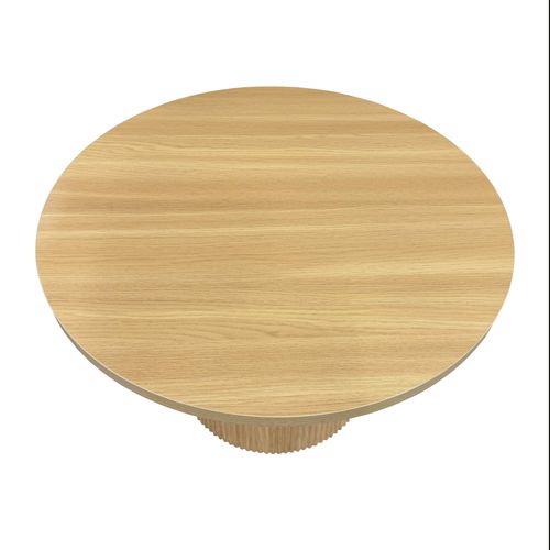 Table Basse Scandinave Ronde 70 Cm En Bois Clair
