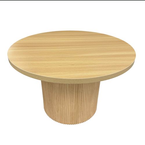Table Basse Scandinave Ronde 70 Cm En Bois Clair