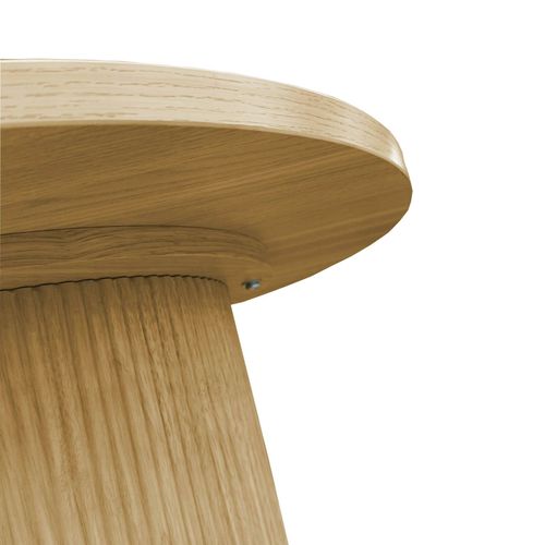 Table Basse Scandinave Ronde 70 Cm En Bois Clair