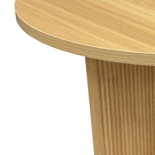 Table Basse Ronde 80 Cm Scandinave Effet Bois Clair