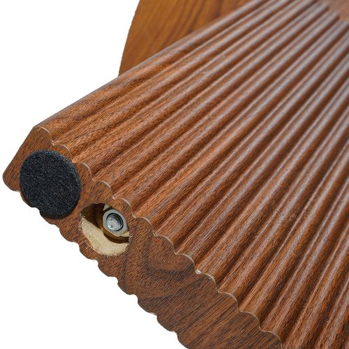 Table Basse Ronde 80 Cm Scandinave Effet Bois Foncé