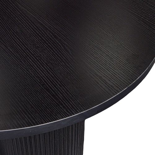 Table Basse Ronde 80 Cm Scandinave Bois Noir