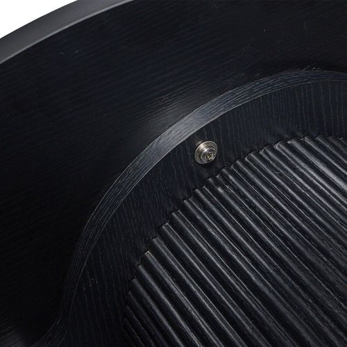 Table Basse Ronde 80 Cm Scandinave Bois Noir