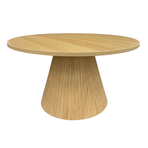 Table Basse Ronde 80 Cm Moderne Effet Bois Clair