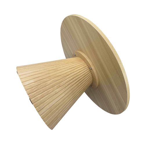 Table Basse Ronde 80 Cm Moderne Effet Bois Clair