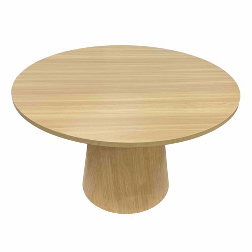 Table à Manger Scandinave Ronde 120 Cm Effet Bois Clair