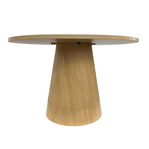 Table à Manger Scandinave Ronde 120 Cm Effet Bois Clair