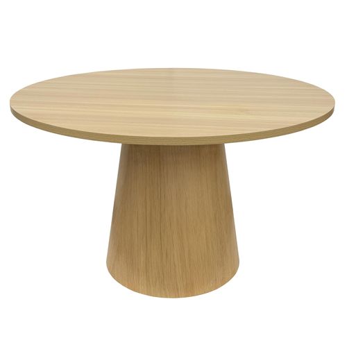 Table à Manger Scandinave Ronde 120 Cm Effet Bois Clair