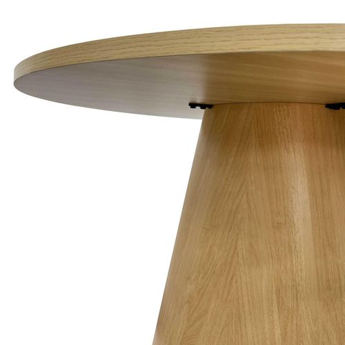 Table à Manger Scandinave Ronde 120 Cm Effet Bois Clair