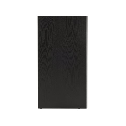 Buffet 3 Portes Moderne Rectangulaire L140 Cm Bois Noir Gina