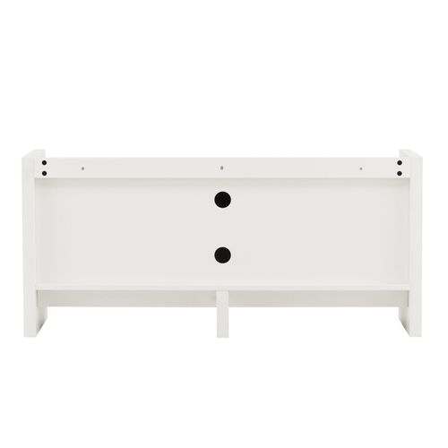 Meuble TV Uni Rétro Rectangulaire L120 Cm Blanc