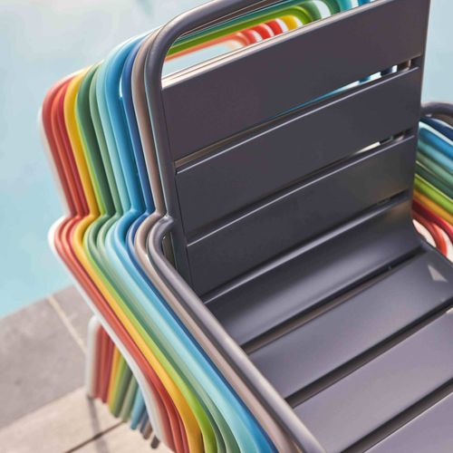 Fauteuil De Jardin En Métal Vert Kaki Palavas