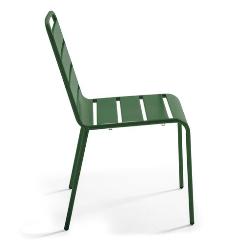 Chaise De Jardin En Métal Vert Forêt Palavas
