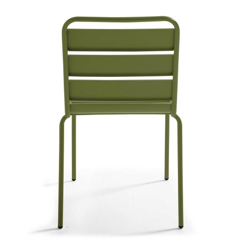 Chaise De Jardin En Métal Vert Kaki Palavas