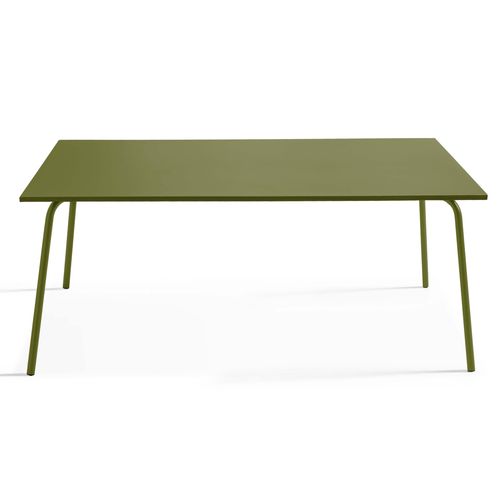 Table De Jardin Rectangulaire En Métal Vert Kaki Palavas