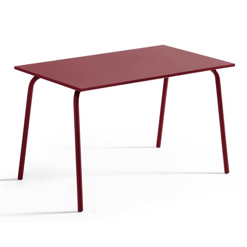 Table De Jardin En Acier 120 X 70 Cm Pourpre Palavas