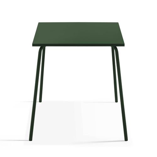 Table De Jardin Carrée En Métal Vert Forêt 70cm Palavas
