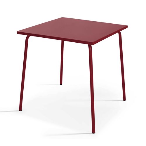 Table De Jardin Carrée En Métal Pourpre 70cm  Palavas