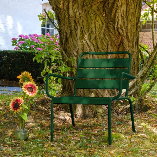 Fauteuil De Jardin Bas Relax Acier Vert Forêt  Palavas