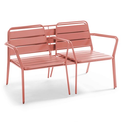 Salon De Jardin 4 Places En Métal Argile Palavas