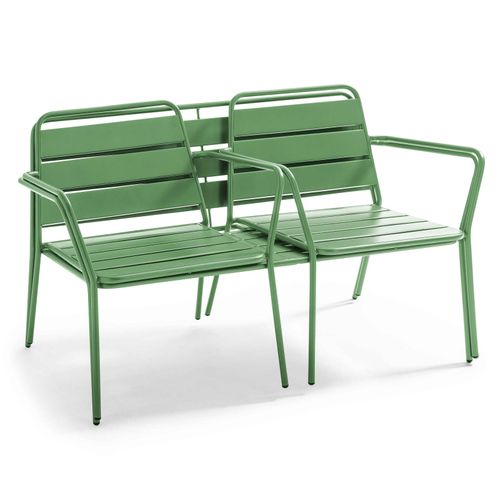 Salon De Jardin 4 Places En Métal Vert Cactus Palavas