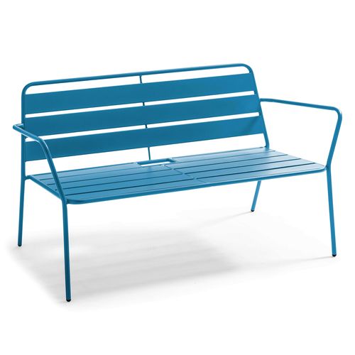 Salon De Jardin 4 Places En Métal Bleu Pacific Palavas