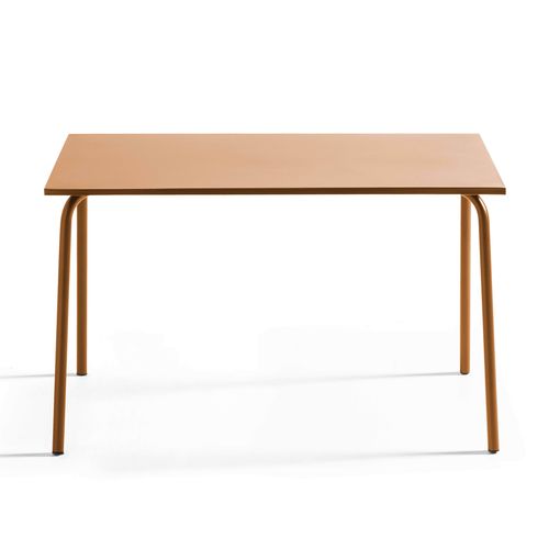 Table De Jardin En Acier 120 X 70 Cm Caramel Palavas