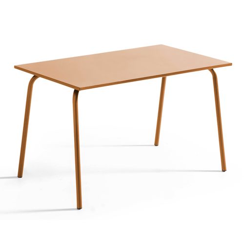 Table De Jardin En Acier 120 X 70 Cm Caramel Palavas