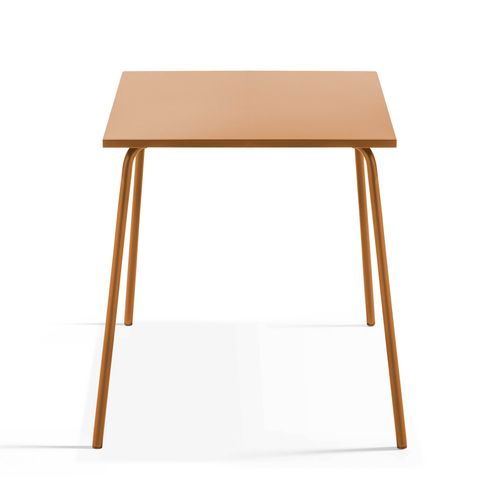 Table De Jardin Carrée En Métal Caramel 70cm Palavas