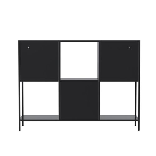 Buffet En Métal 3 Portes 120 Cm Noir