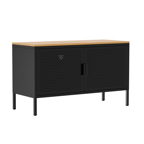 Buffet Moderne 2 Portes L100 Cm En Métal Noir