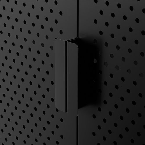 Buffet Moderne 2 Portes L100 Cm En Métal Noir