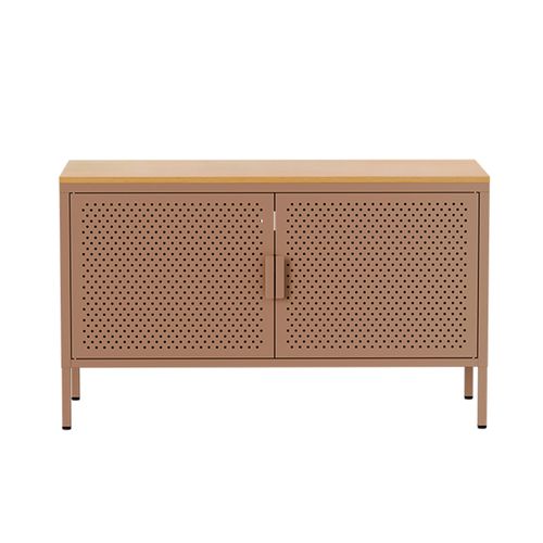 Buffet Moderne 2 Portes L100 Cm En Métal Marron