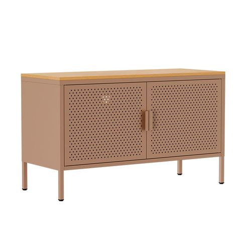 Buffet Moderne 2 Portes L100 Cm En Métal Marron