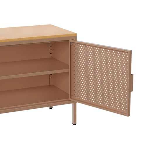 Buffet Moderne 2 Portes L100 Cm En Métal Marron